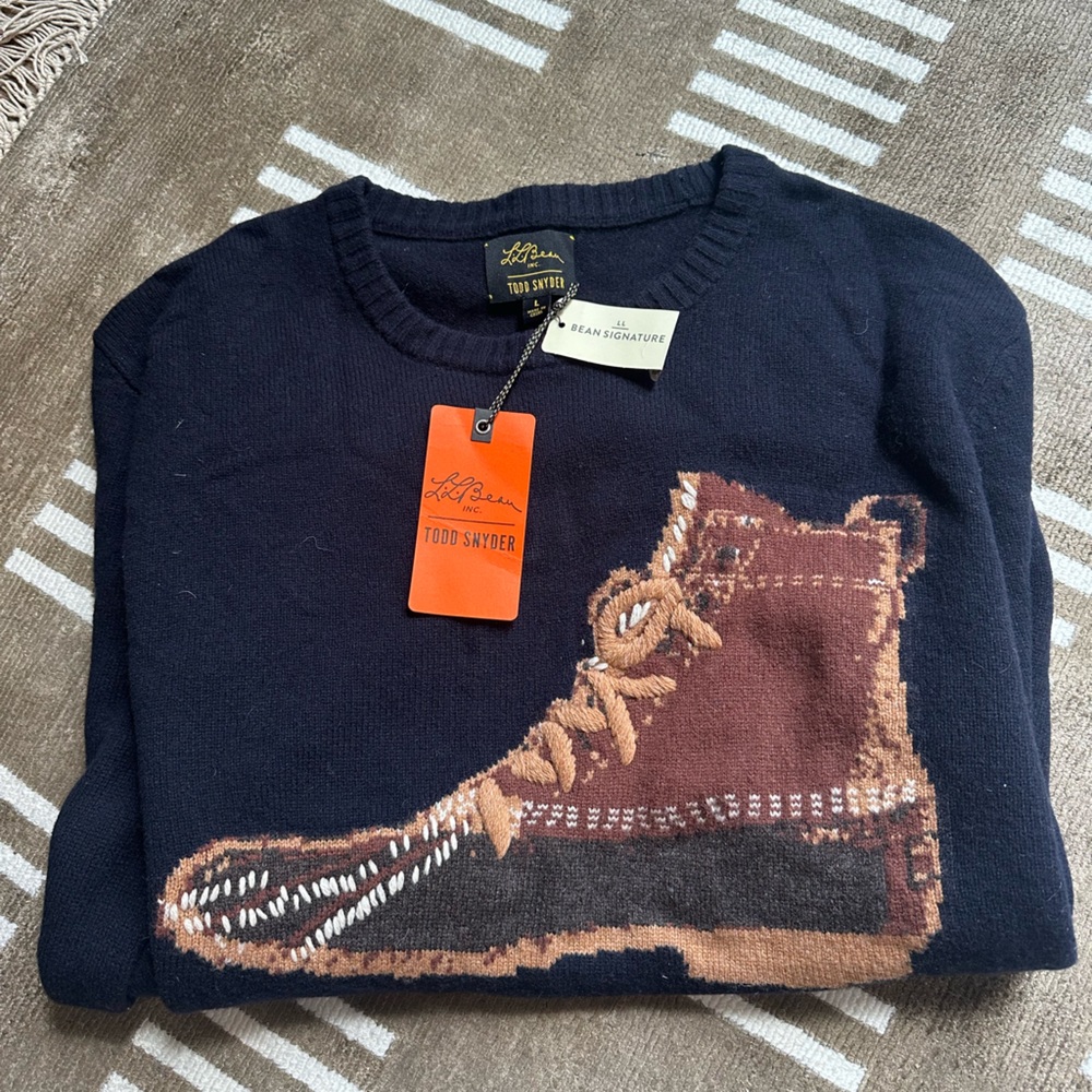 LL Bean x Todd Snyder bean boot sweater size large